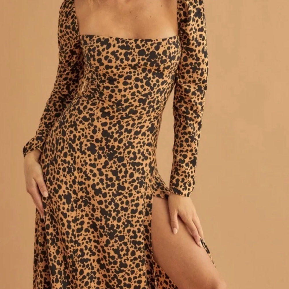 COPY - REFORMATION
Ballari off-the-shoulder leopard-print crepe midi dress
